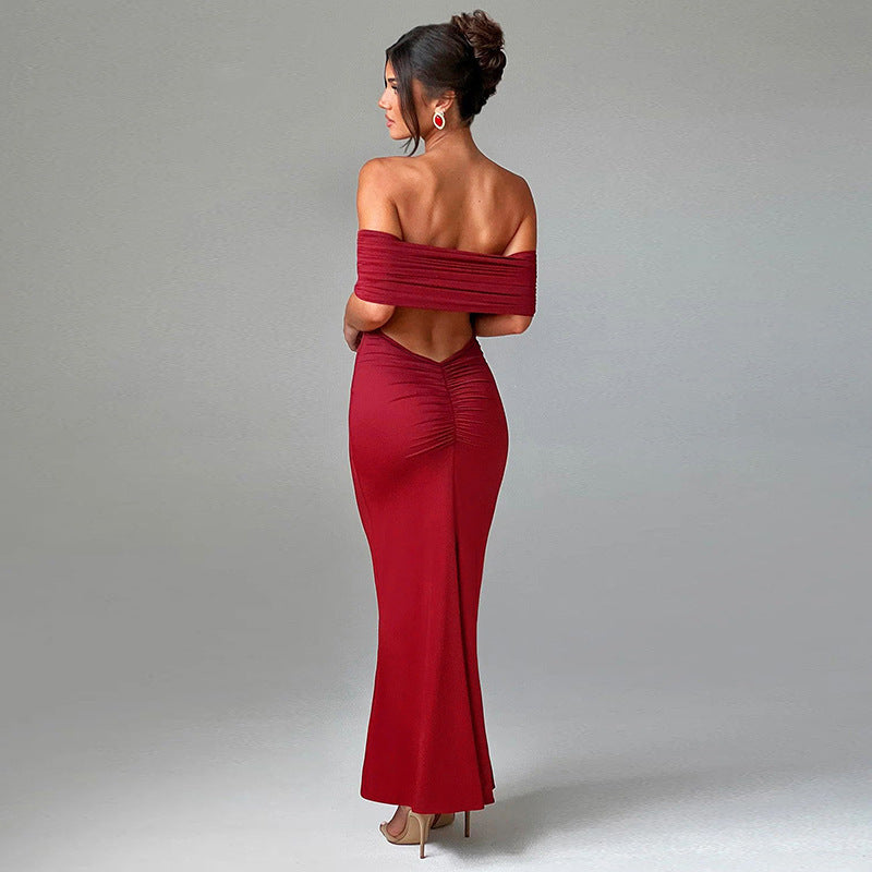 Glamour Backless – elegantní šaty s odhalenými rameny