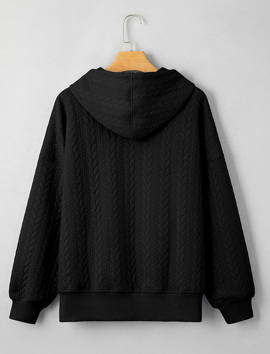 Twist Textura – ležérní mikina s kapucí a jemnou strukturou