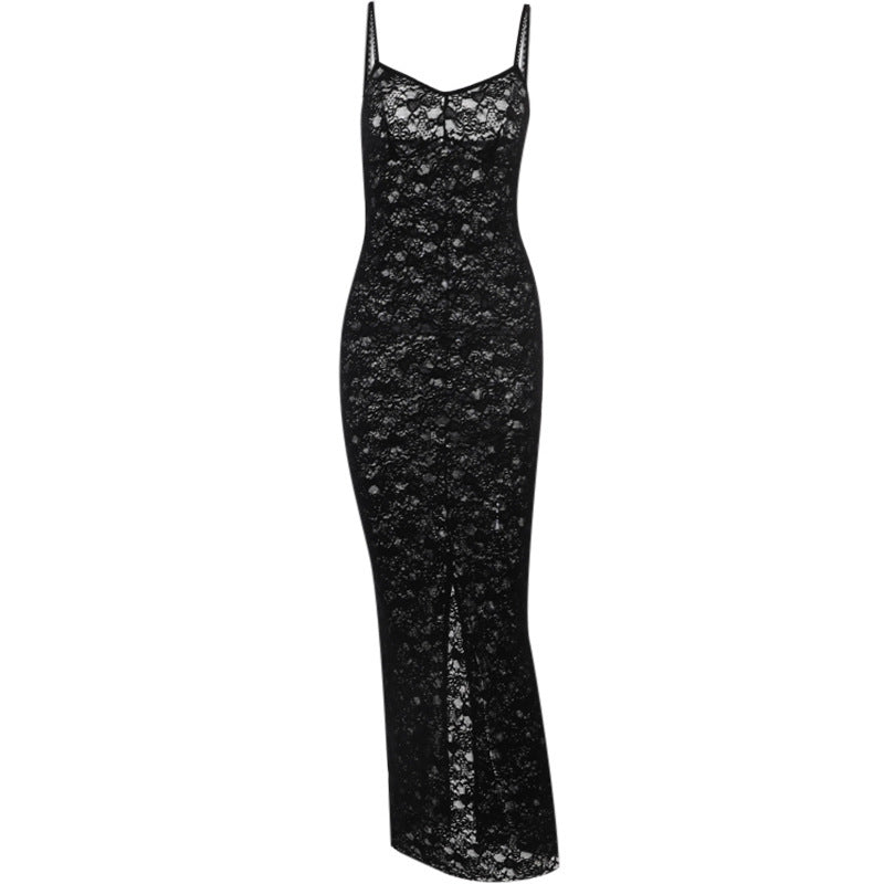LaceGaze Slip – elegantní krajkové šaty s průhledným efektem