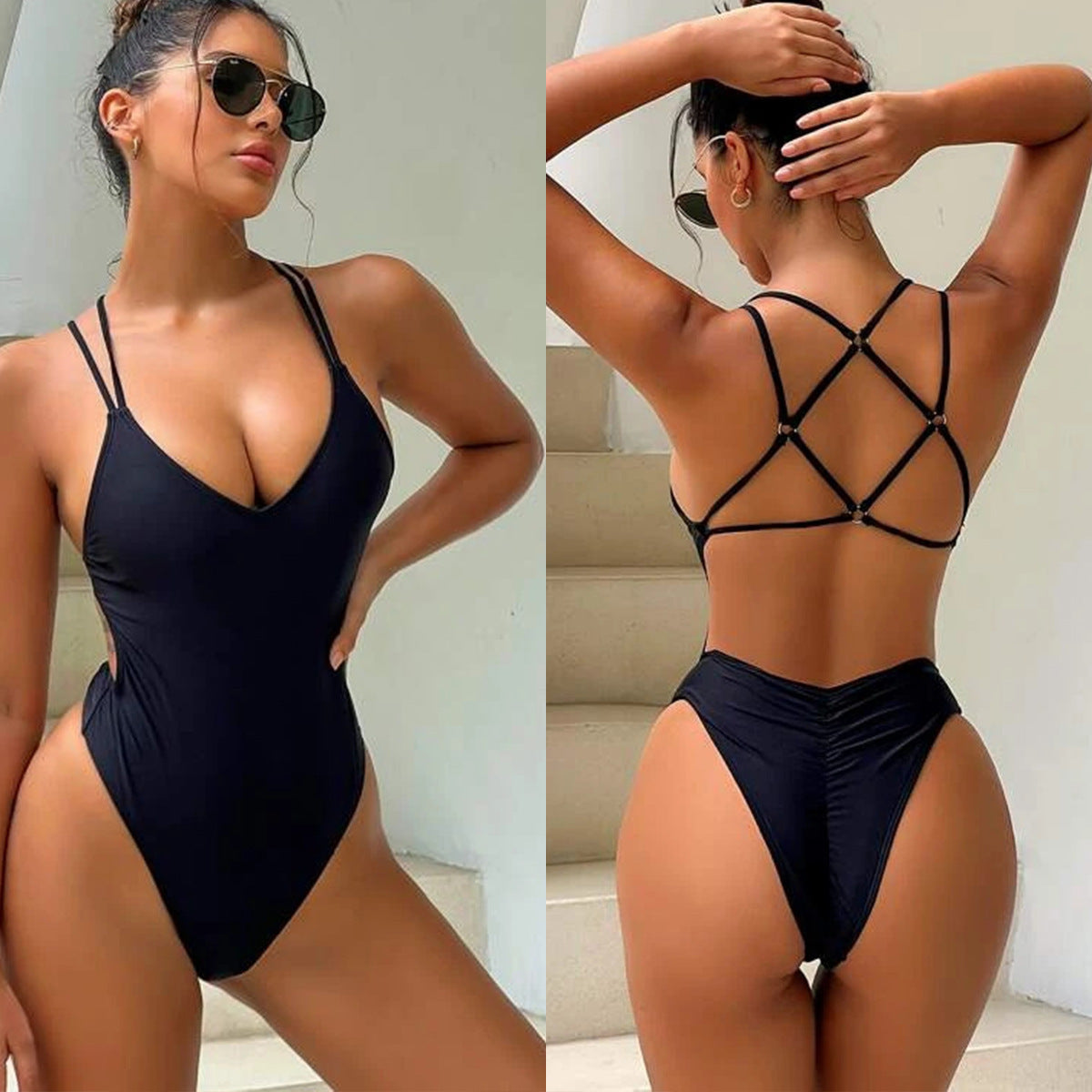 Elegance Back – jednodílné plavky se smyslným výstřihem na zádech