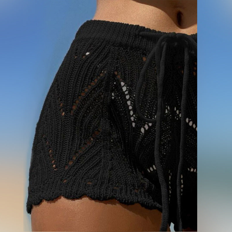 CoastWeave – pletené plážové šortky s dutým vzorem