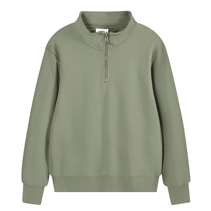 Sportovní svetr s těžkými perleťovými výstřihy a stojáčkem, semi-access control