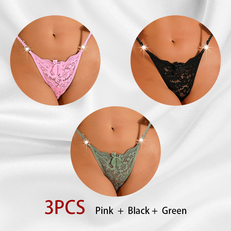 Whisper Lace – bezešvá krajková tanga s květinovým vzorem