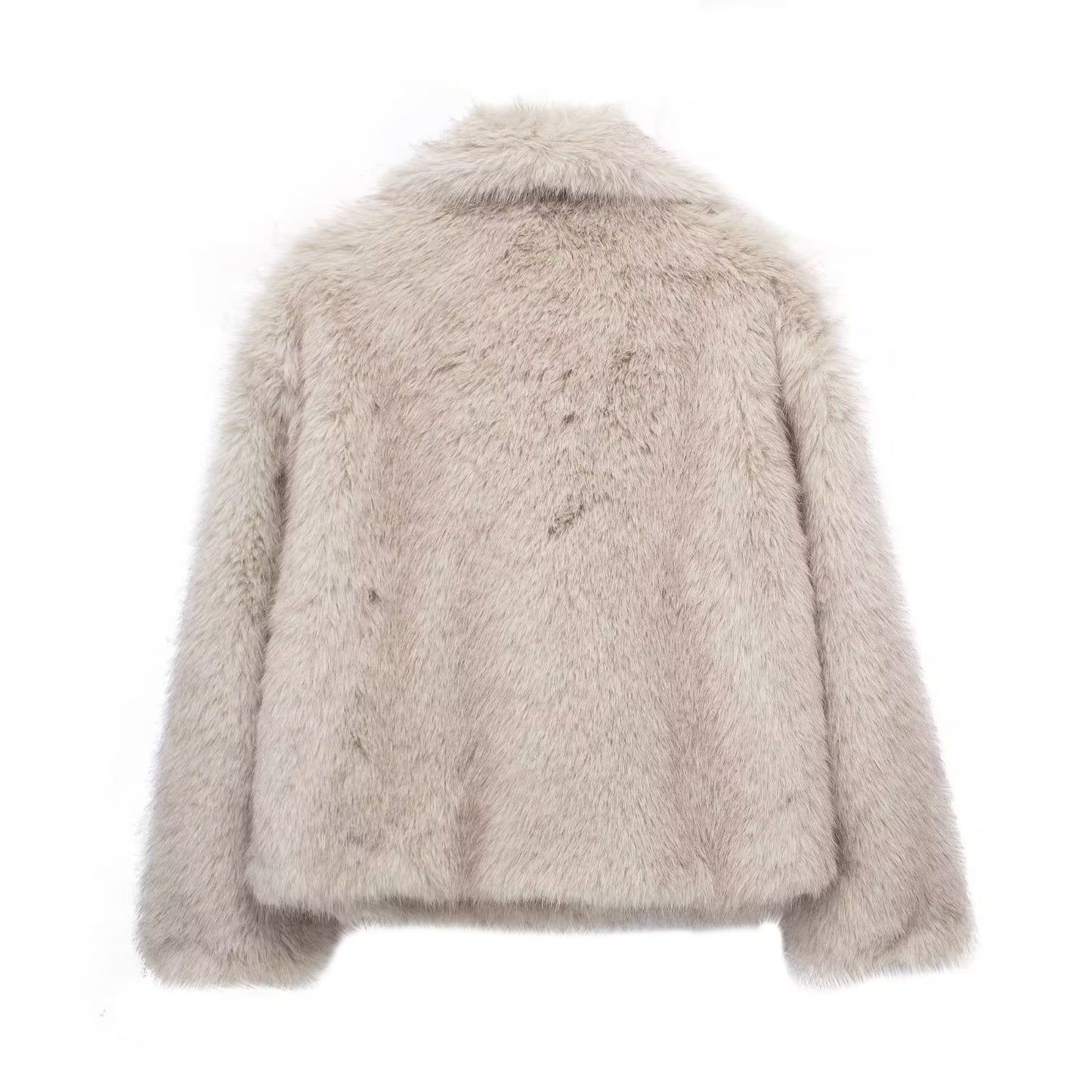 Arctic Glam – luxusní zimní plyšový kabát s dlouhým rukávem