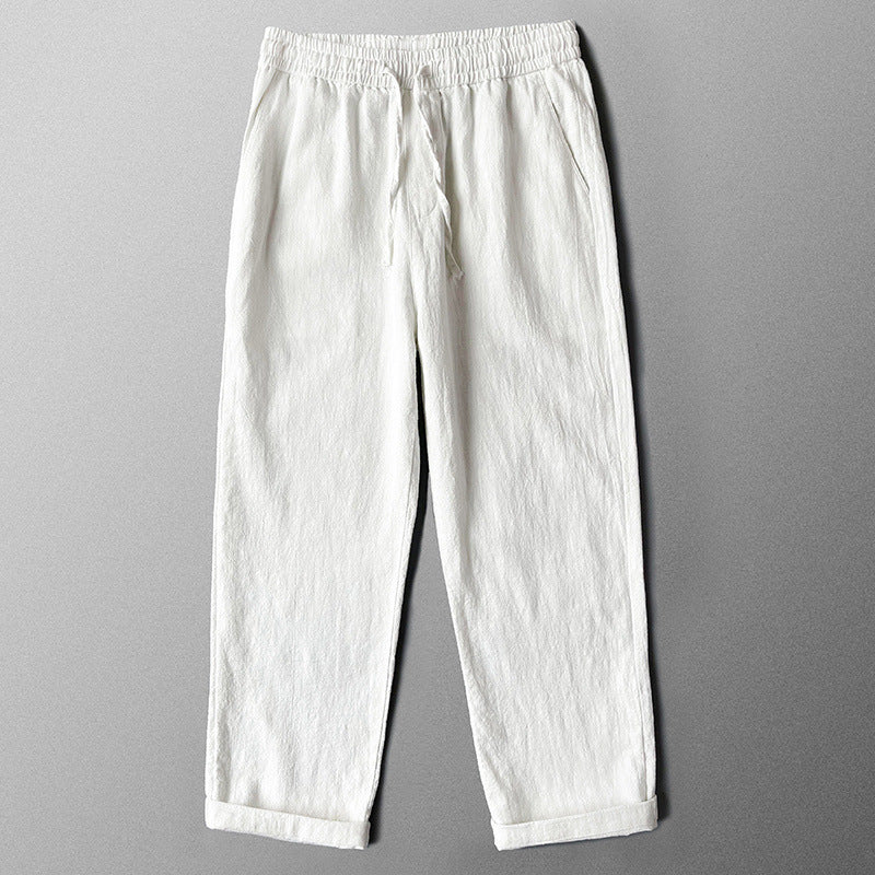 Takuzen – pánské lněné kalhoty s fleecovou podšívkou