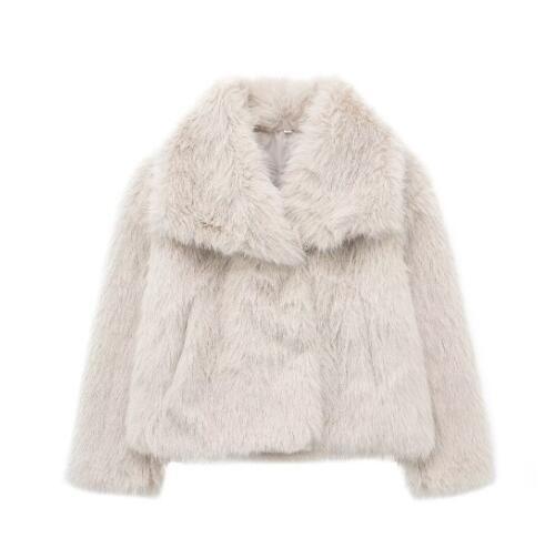 Arctic Glam – luxusní zimní plyšový kabát s dlouhým rukávem