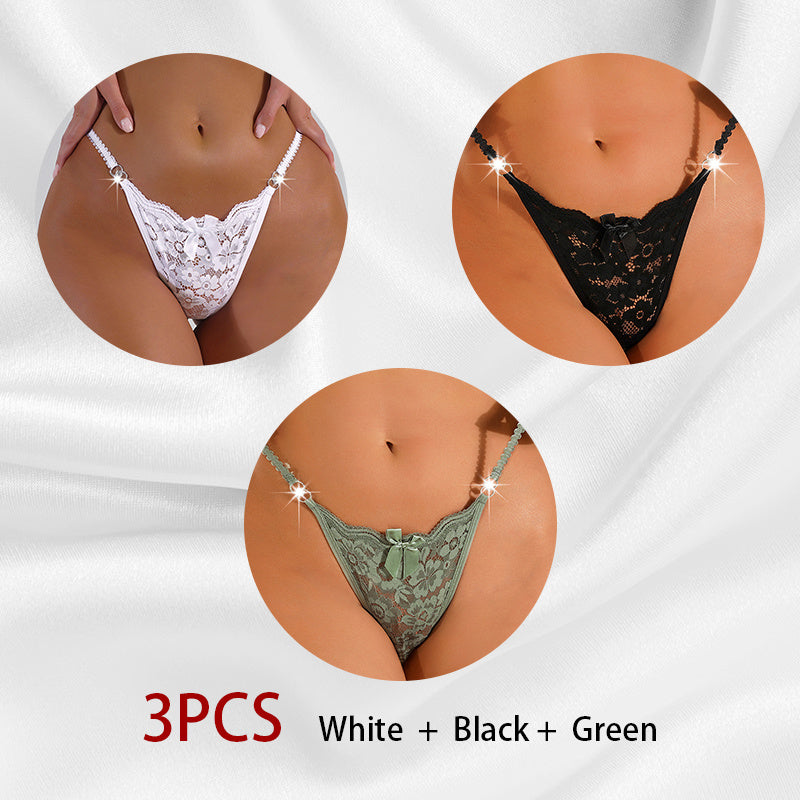 Whisper Lace – bezešvá krajková tanga s květinovým vzorem