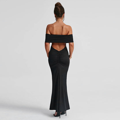 Glamour Backless – elegantní šaty s odhalenými rameny