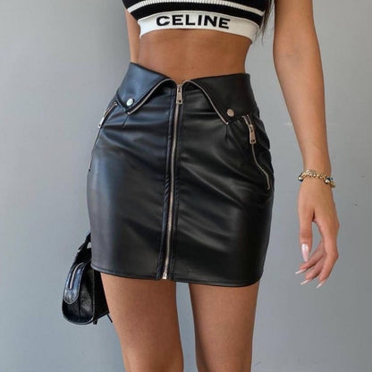 Rebel Gloss PU mini skirt
