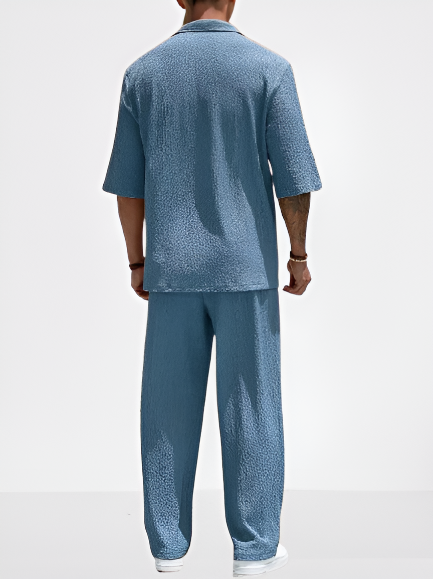 Vertoro – pánský komplet s krátkým rukávem a rovnými kalhotami