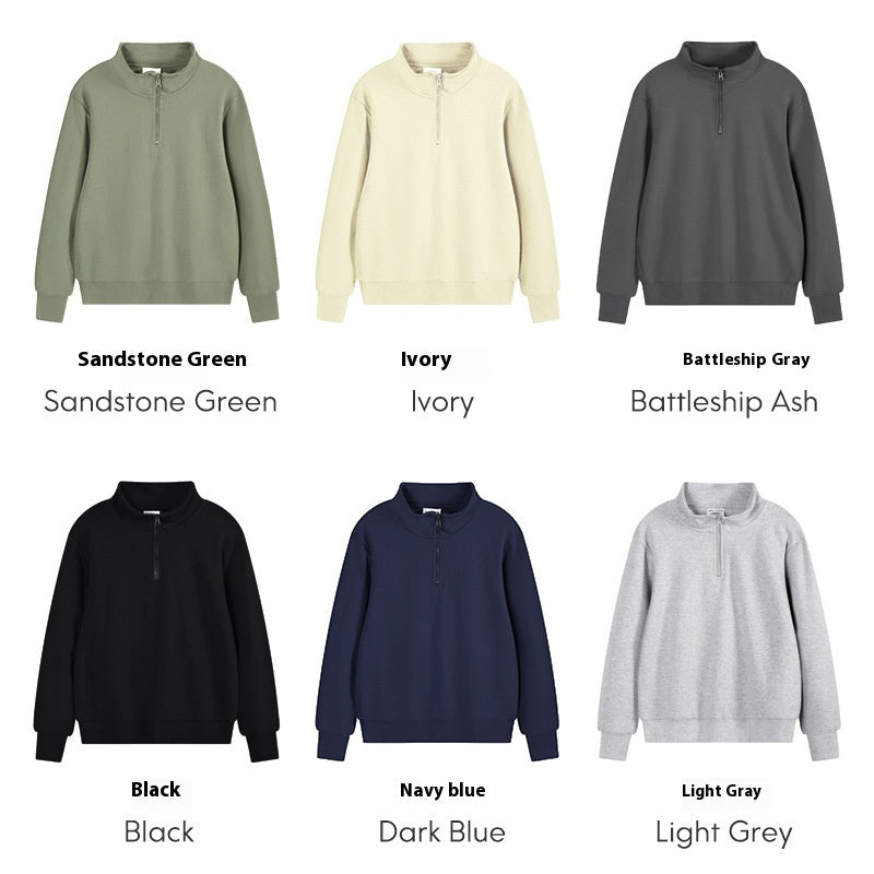 Sportovní svetr s těžkými perleťovými výstřihy a stojáčkem, semi-access control