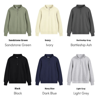 Sportovní svetr s těžkými perleťovými výstřihy a stojáčkem, semi-access control