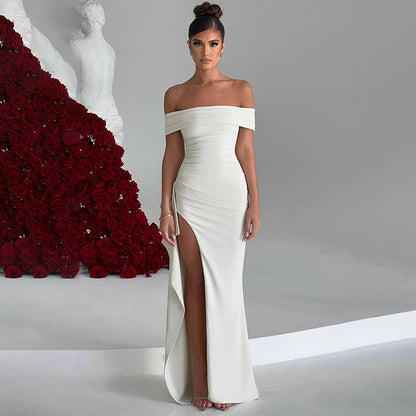 Lorvani – dámské přiléhavé šaty s rozparkem