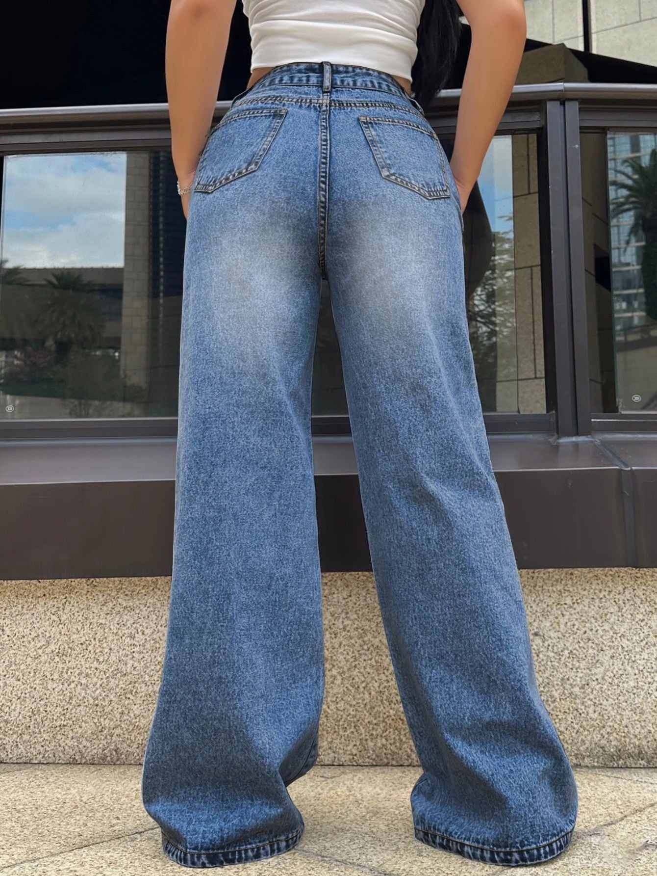 Denvara – dámské roztrhané džíny s vysokým pasem