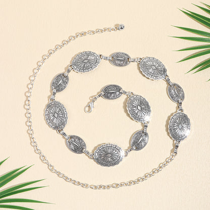 Elenari – vintage dámský kovový řetízek do pasu