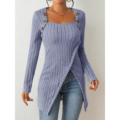 FemmeSplit – elegant sweater with a slit