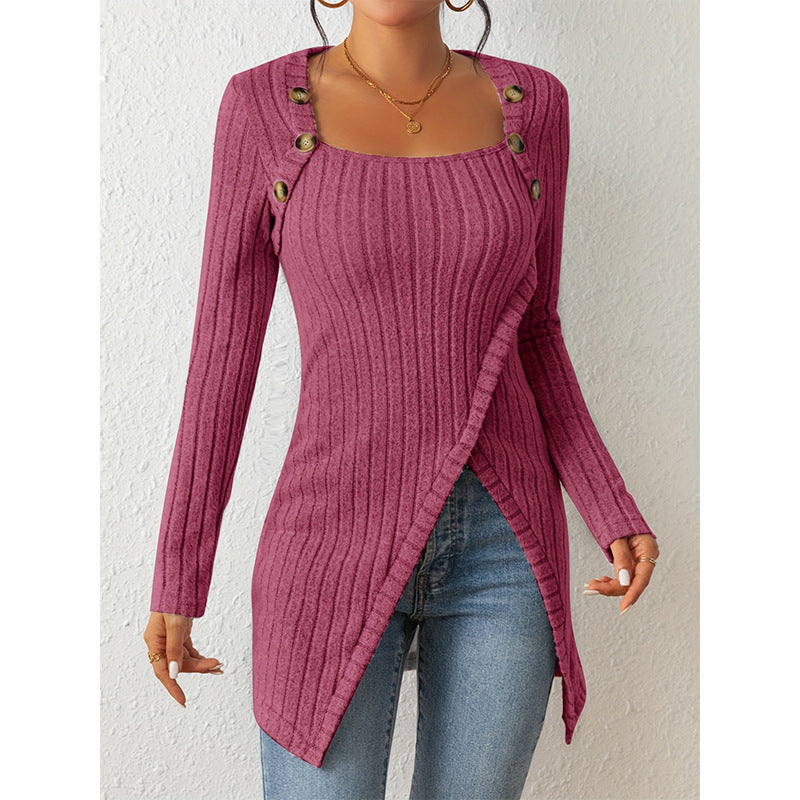 FemmeSplit – elegant sweater with a slit
