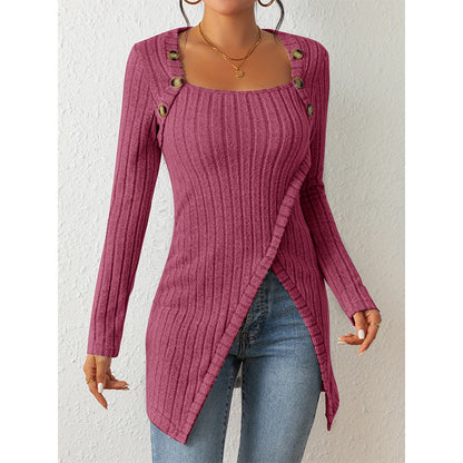 FemmeSplit – elegant sweater with a slit