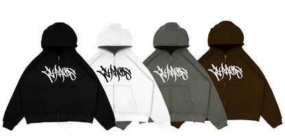 Pánský pouliční módní svetr s kapucí na zip