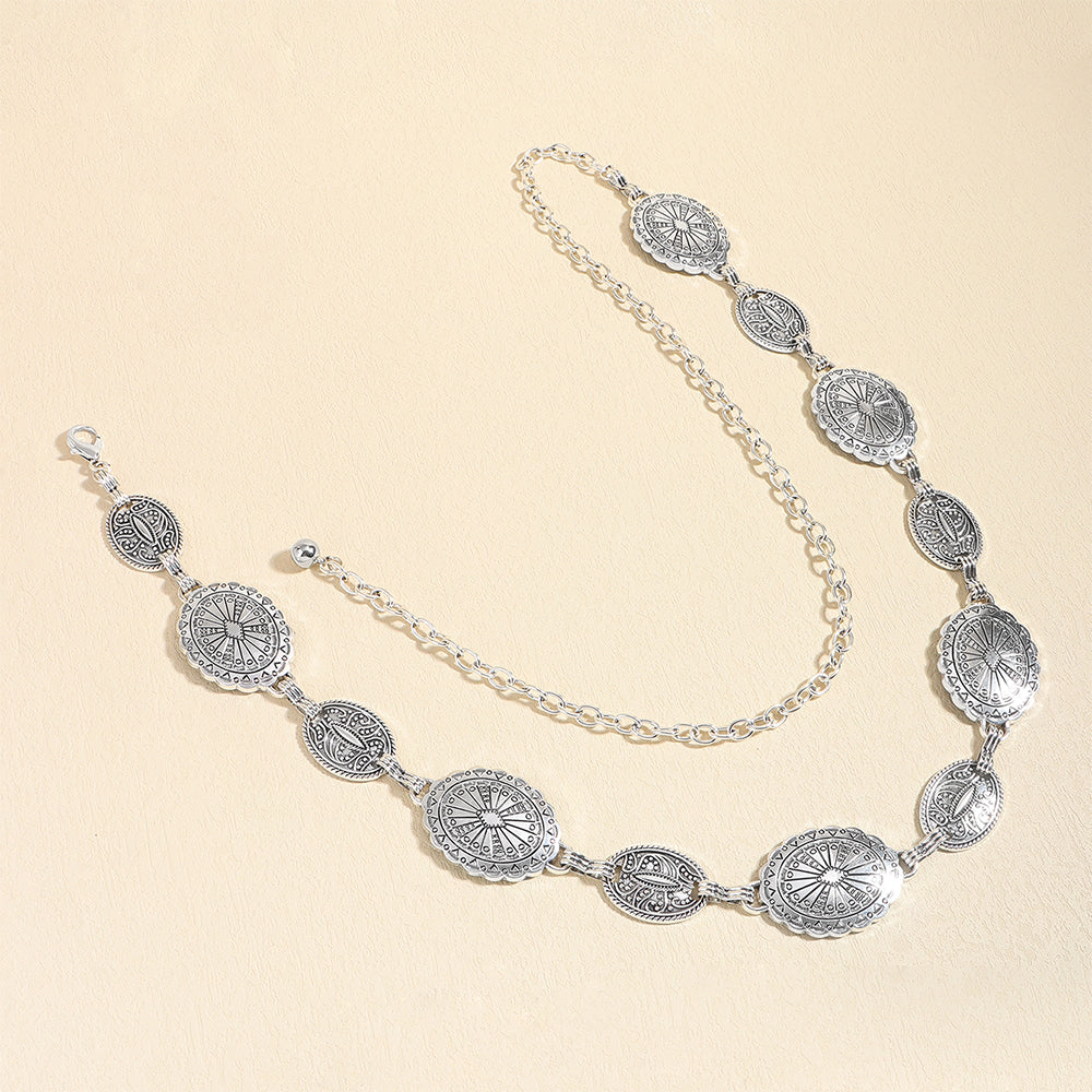 Elenari – vintage dámský kovový řetízek do pasu