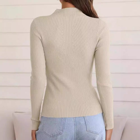 VelvetMuse – elegantní slim fit tričko s dlouhým rukávem