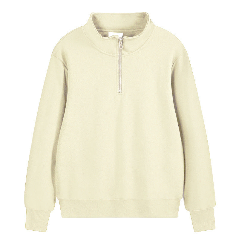 Sportovní svetr s těžkými perleťovými výstřihy a stojáčkem, semi-access control