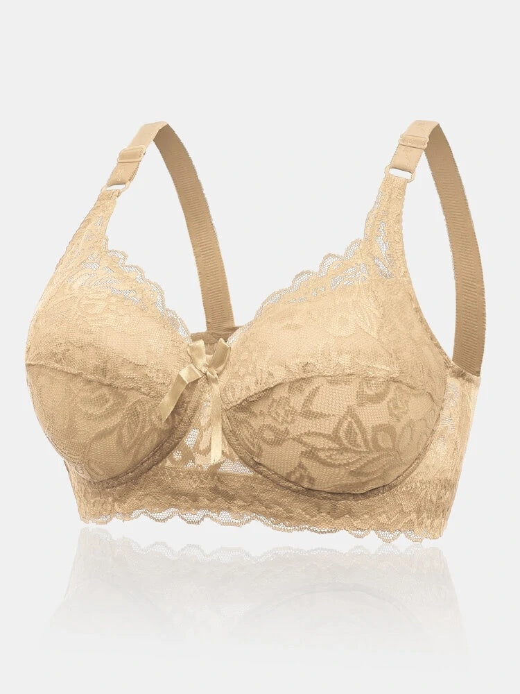 FloraForm – bra with lace and floral pattern