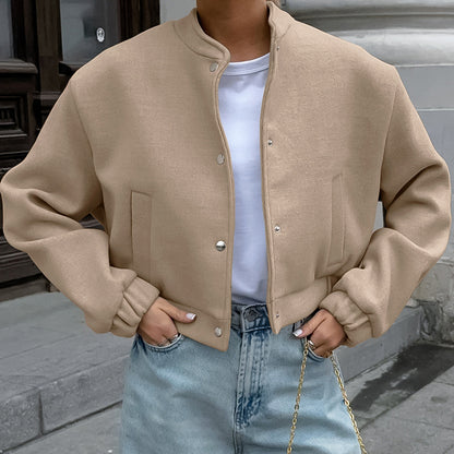 Calviera – elegantní vlněná bunda s kapsami