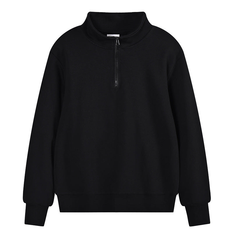 Sportovní svetr s těžkými perleťovými výstřihy a stojáčkem, semi-access control