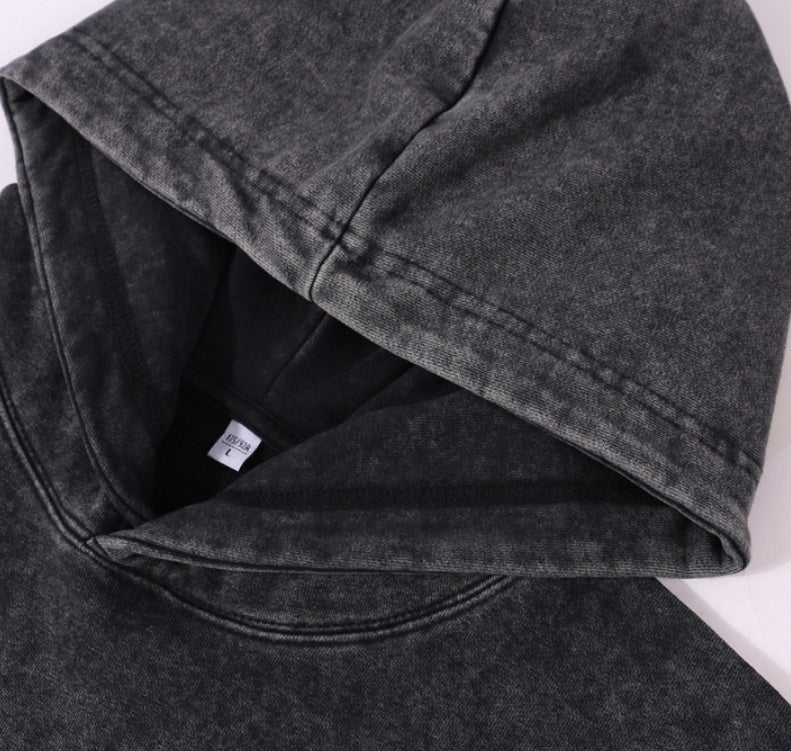 Pánský módní retro smažený pytlovitý mikina s vločkami