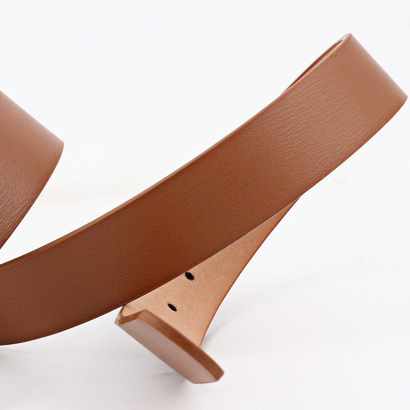 Selvia – dámský módní široký opasek s oválnou sponou