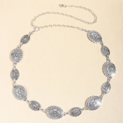 Elenari – vintage dámský kovový řetízek do pasu