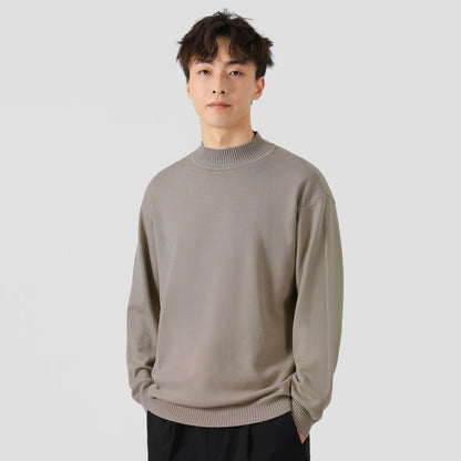 Jednobarevný volný vnitřní oděv, volný čas, teplý svetr s dlouhým rukávem