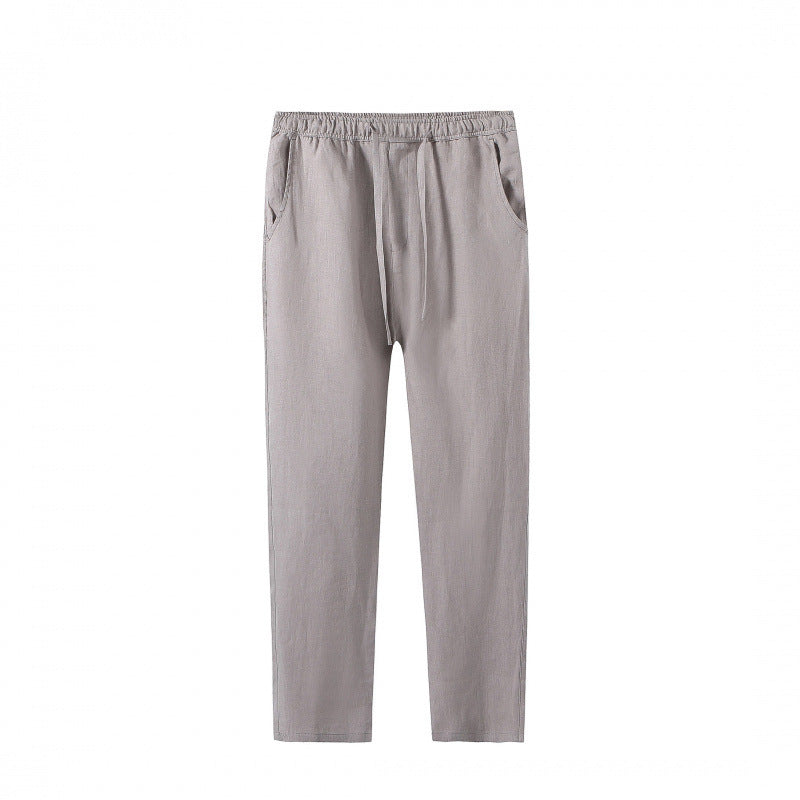 Takuzen – pánské lněné kalhoty s fleecovou podšívkou