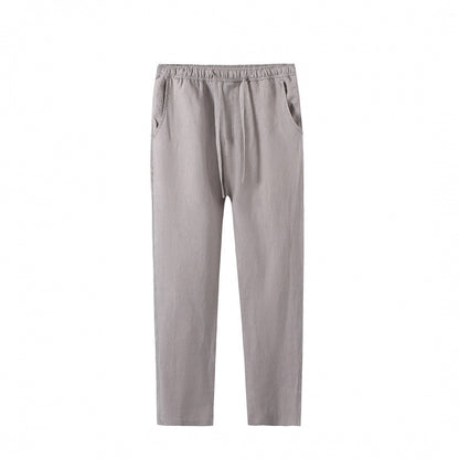 Takuzen – pánské lněné kalhoty s fleecovou podšívkou