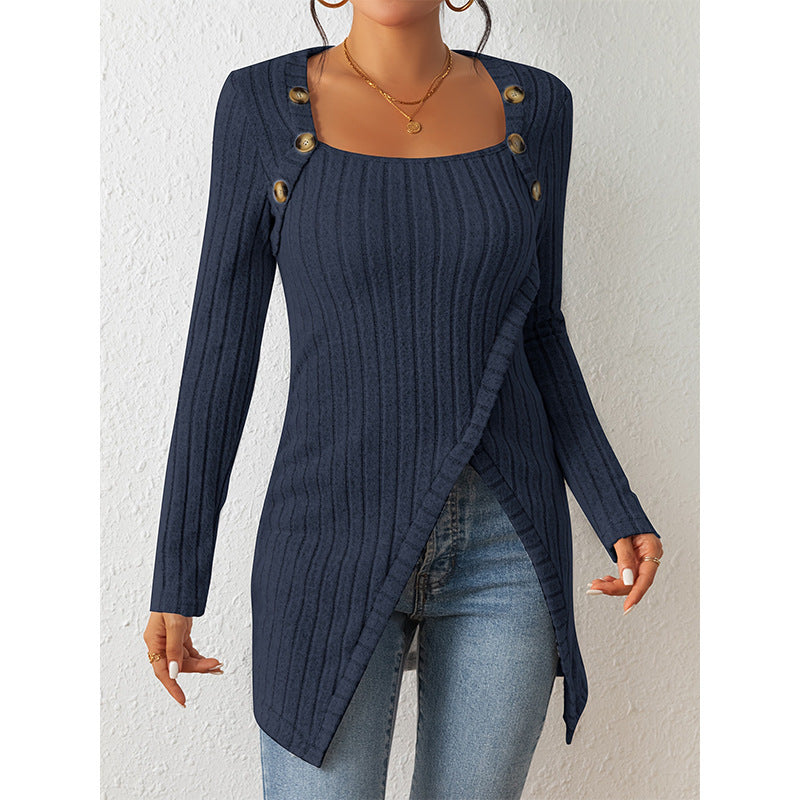 FemmeSplit – elegant sweater with a slit
