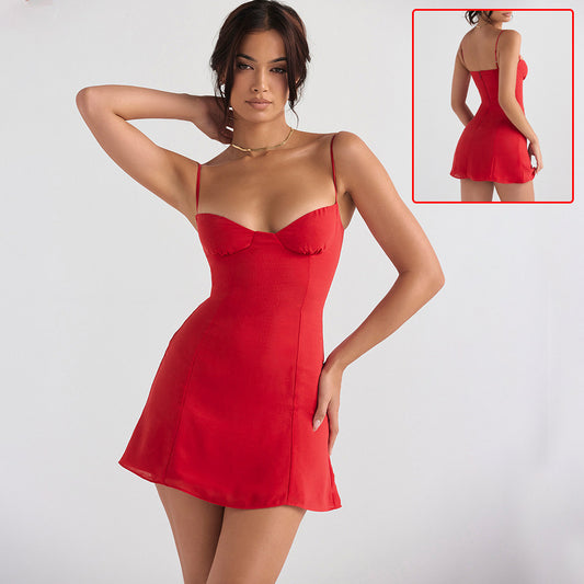 Florivina – přiléhavé šaty se špagetovými ramínky