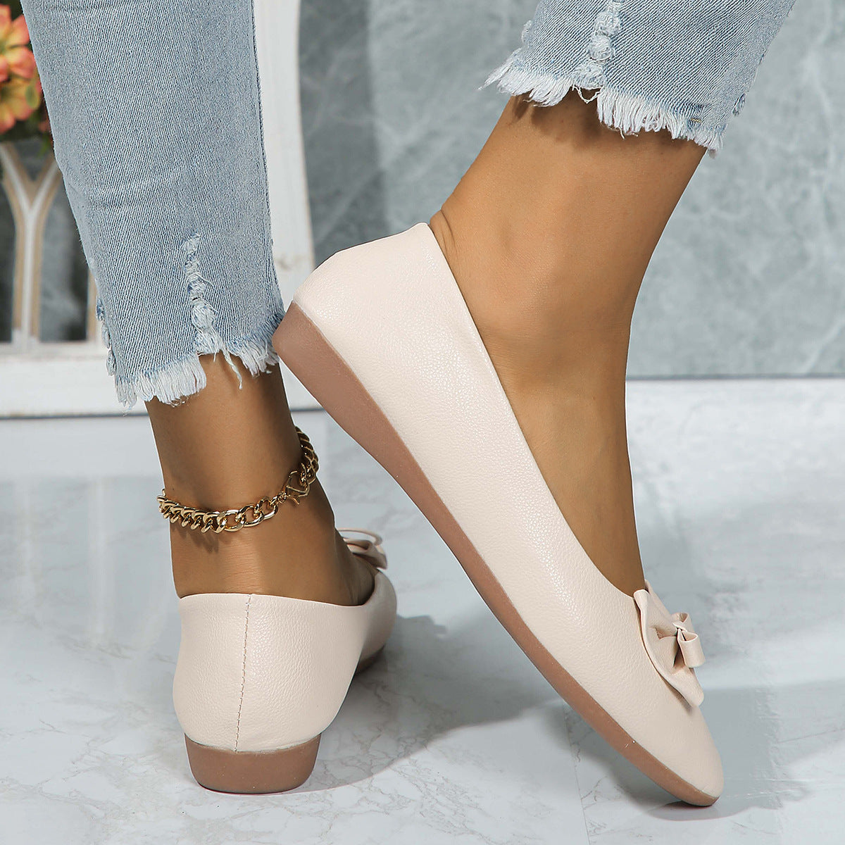 BowaFlex – dámské ploché ležérní boty s mašlí