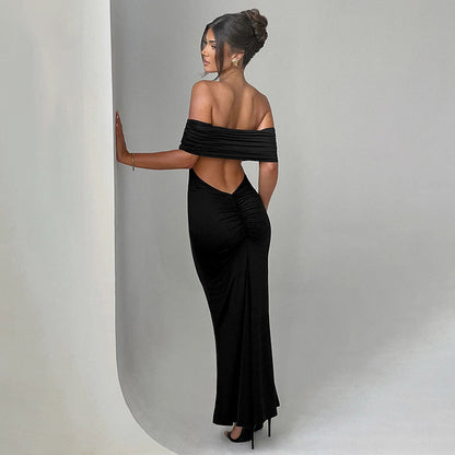 Glamour Backless – elegantní šaty s odhalenými rameny