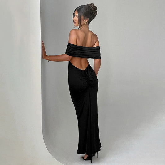 Glamour Backless – elegantní šaty s odhalenými rameny