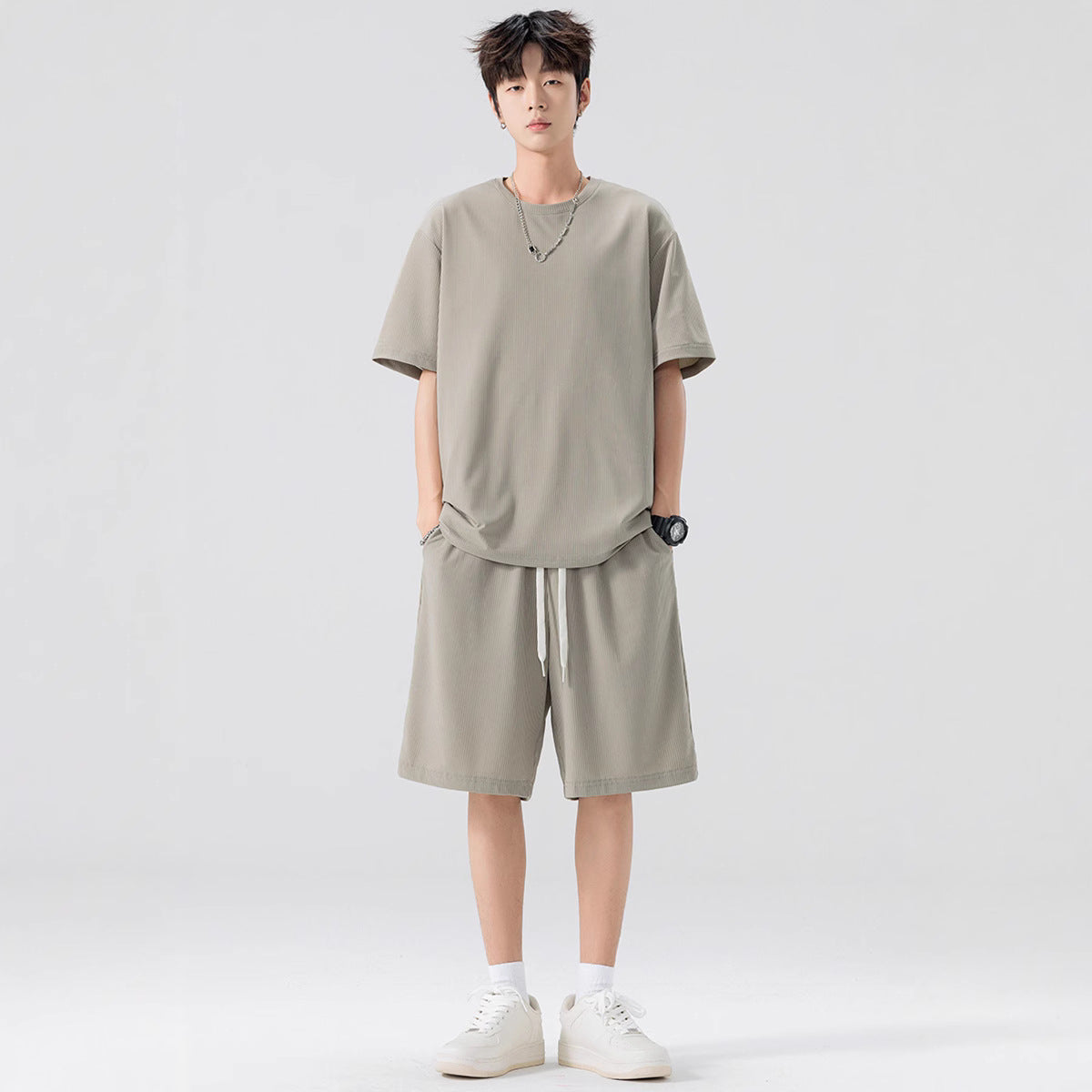 Stinon – pánská souprava z ledového hedvábí