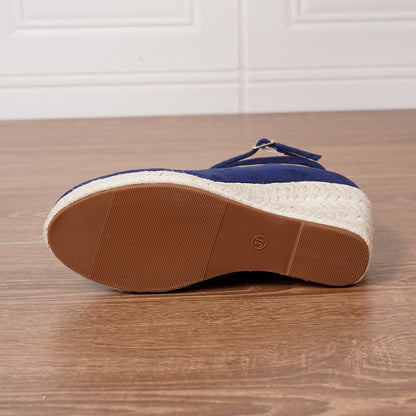 WeavaLuxe – dámské klínové podpatky se semišovým svrškem