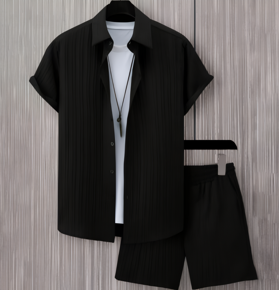 UrbanEase – pánská sada s krátkým rukávem a šortkami