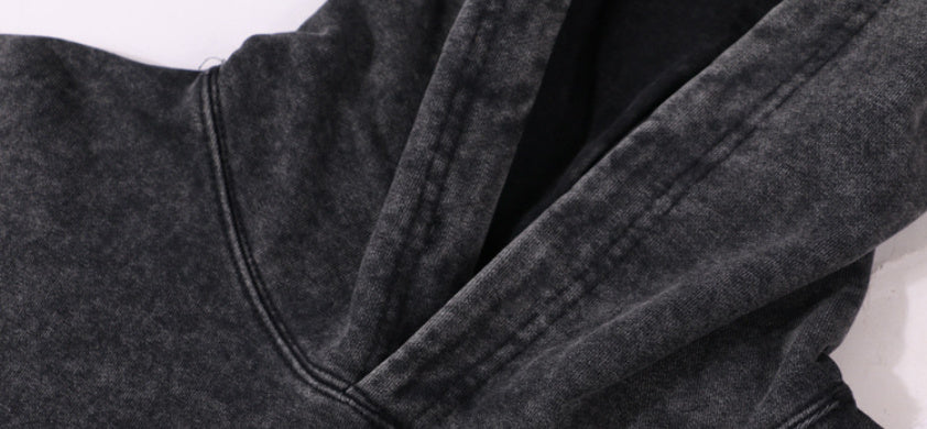 Pánský módní retro smažený pytlovitý mikina s vločkami