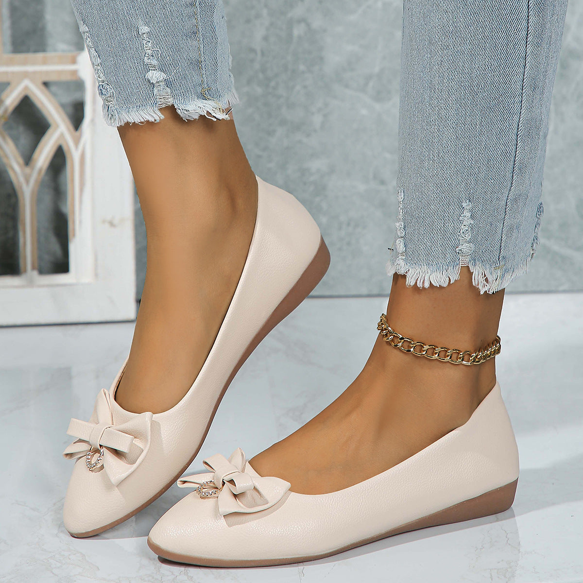 BowaFlex – dámské ploché ležérní boty s mašlí