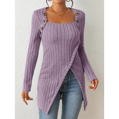 FemmeSplit – elegant sweater with a slit