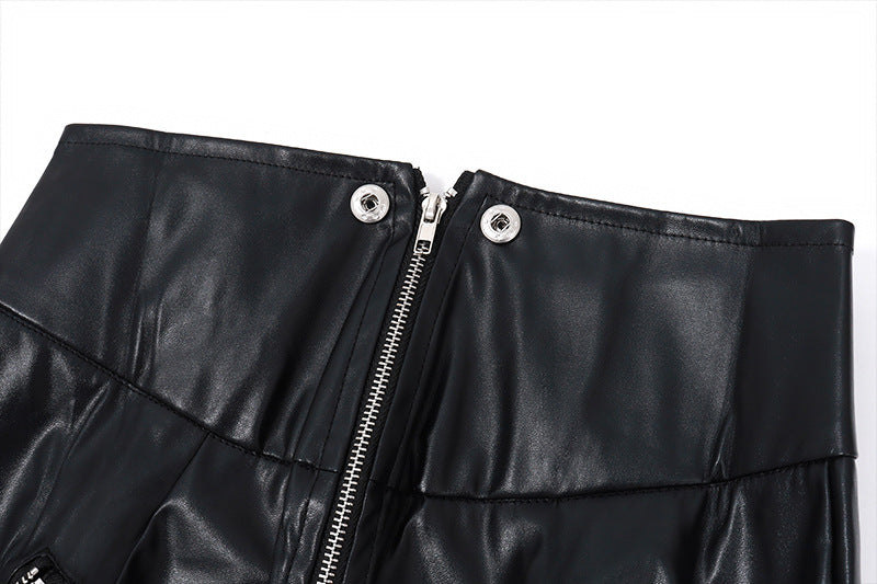 Rebel Gloss PU mini skirt