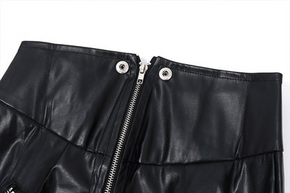 Rebel Gloss PU mini skirt