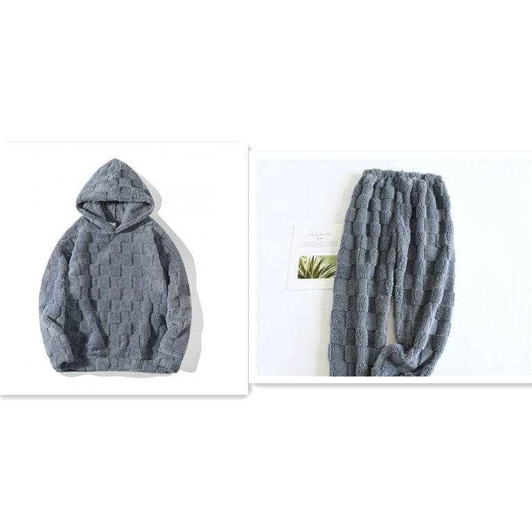 Volný mikina s kapucí a velkými kostkovanými rukávy evropské velikosti