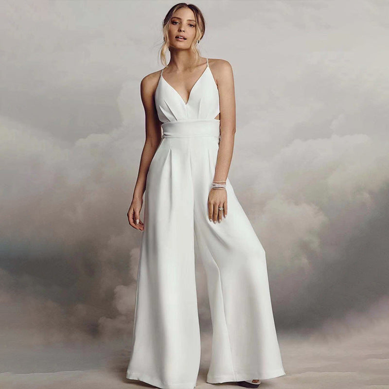 V-Neck Grace – elegantní overal bez rukávů